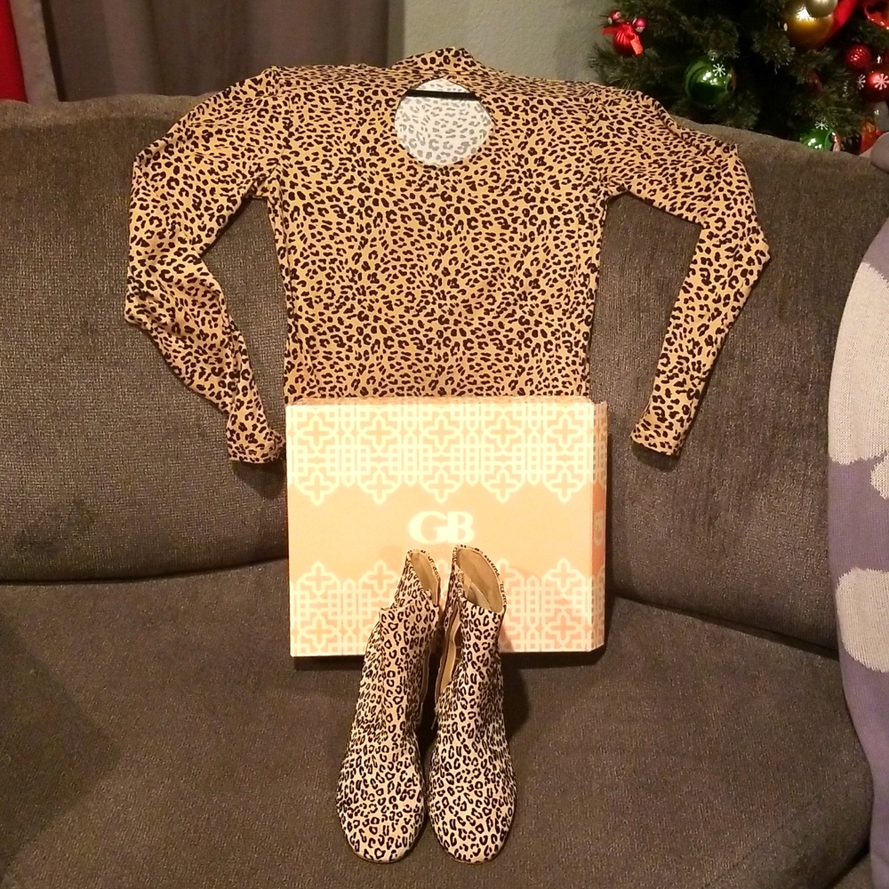 Cheetah print boot